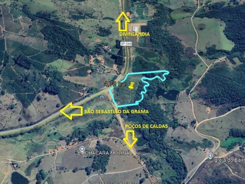 Área de 2 alqueires no Bairro São Domingos, Divinolândia - SP.